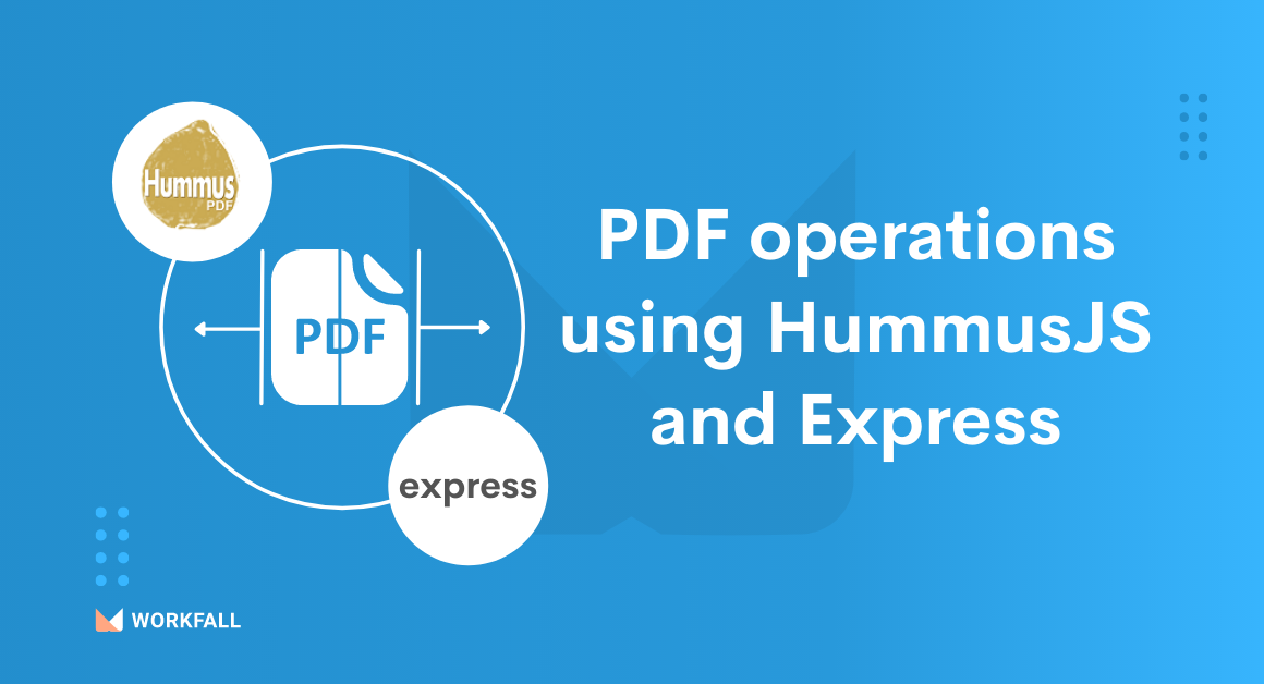 How to perform PDF operations using HummusJS and Express?