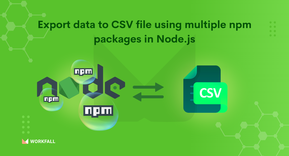 How to export data to a CSV file using multiple npm packages in Node.js?